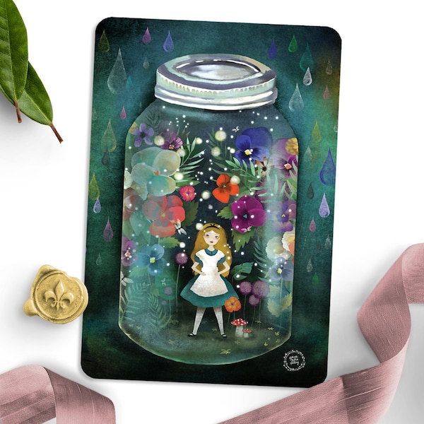 Alice in a Jar (Alice au Pays des Merveilles) - Carte Postale