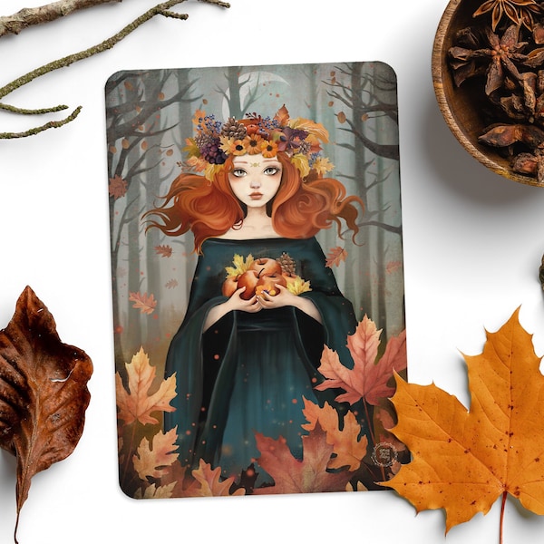 Mabon - Illustrated Postcard - Esotericism Art - Pagan - Sabbat - Wiccan - Witchery