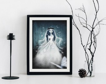 Corpse Bride 14/100 - Deluxe Edition Print - Whimsical Art