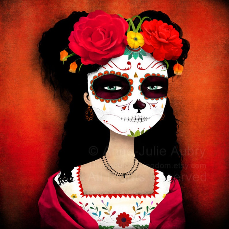 Catrina Deluxe Edition Print Whimsical Art Bild 2