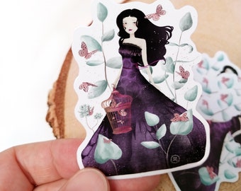 Purple Meadow - Vinyl Sticker - Cute Sticker