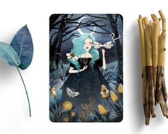 Midnight Witch - Illustrierte Postkarte