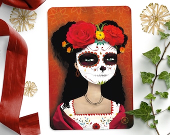 Catrina - Day of the Deads - Dia de los Muertos - Illustrated Postcard