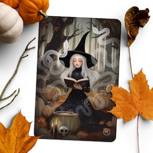 Rituel de Samhain - Carte postale illustrée - Art ésotériste - Païen - Sabbat - Wicca - Witchycore - Animaux spirituels