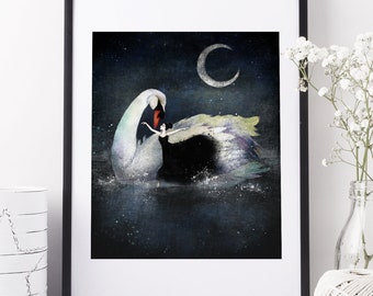 Swan Lake - Deluxe Edition Print - Whimsical Art