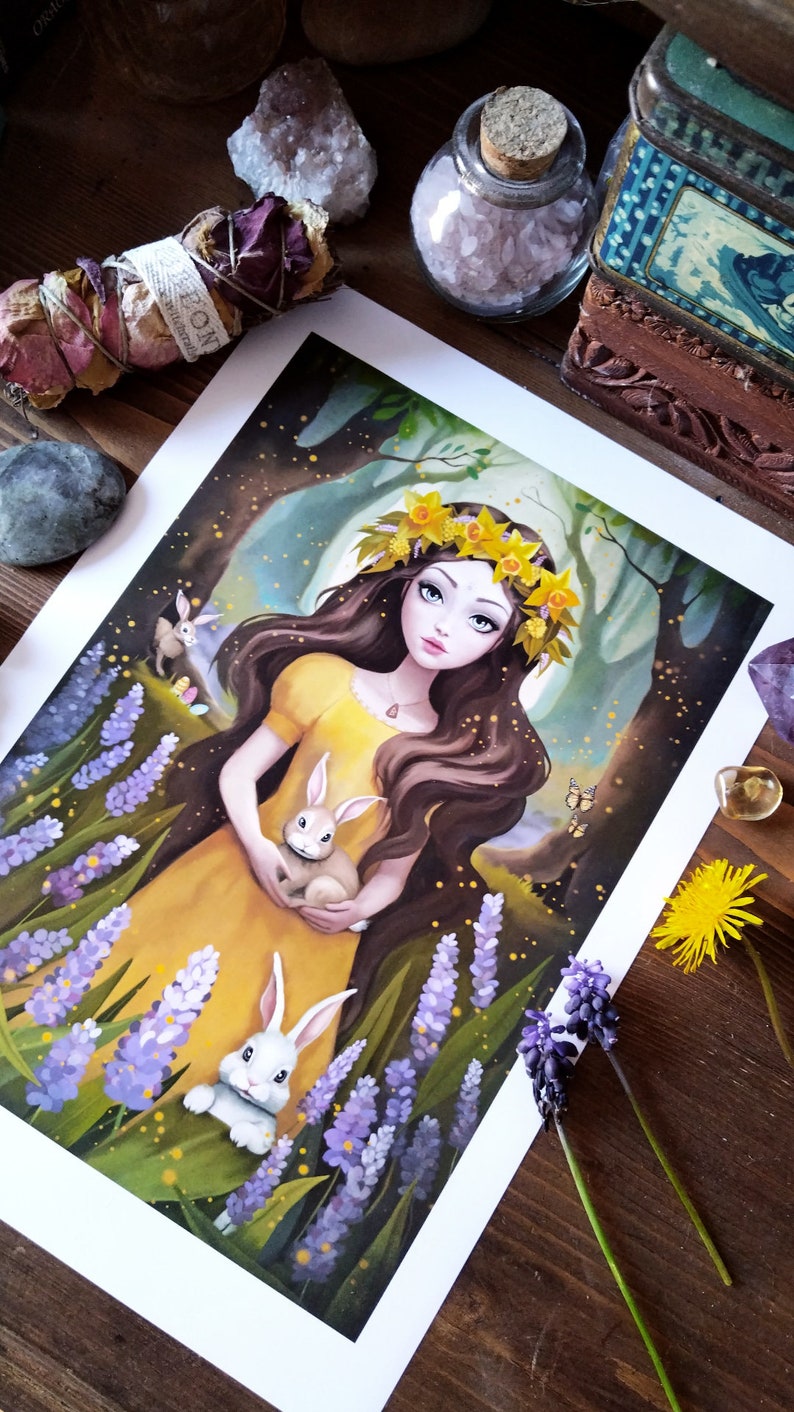 Ostara Deluxe Edition Print Esotericism Pagan Art Sabbat Wiccan image 2