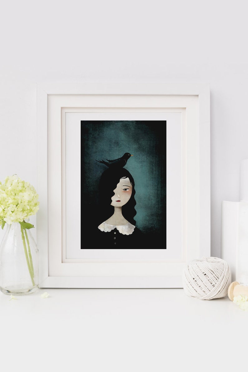 Blackbird Deluxe Edition Print Whimsical Art image 1