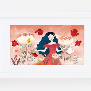 Tea Garden - Deluxe Edition Print - Whimsical Art