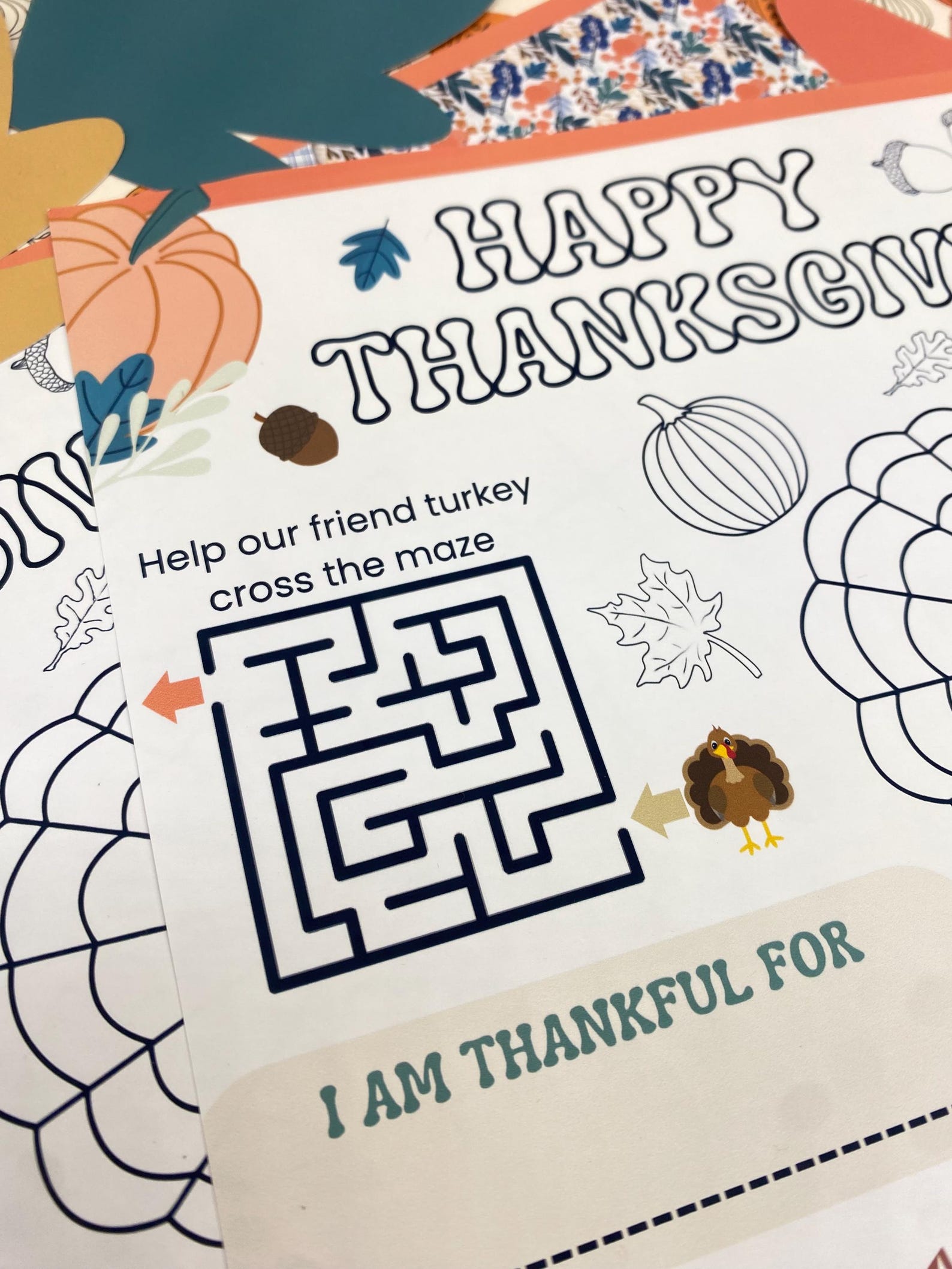 Thanksgiving Paper Placemats Thanksgiving Party Favors Thanksgiving Thanksgiving paper placemats thanksgiving party favors thanksgiving