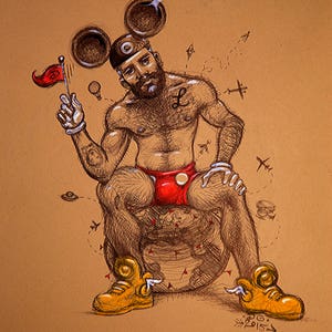 Muscle mickey mouse - Etsy 日本