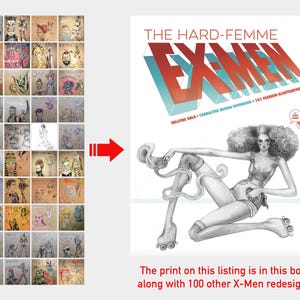 Gambit PRINT Remember It Remy LeBeau X-Men 97 zaddy aquarel mode illustratie schets croquis dieven gilde goauche tekening harige borst afbeelding 3