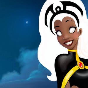 tiana, ororo, storm, Disney Princess X-Men, Disney Princess, X-Men, the princess and the frog, disney, print, postcard, poster, buzzfeed