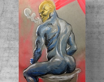 Sexy Skeletor, He-Man, Masters Of the Universe, Print, poster, print, Gay, Naked, She-Ra, Nude, Dream Daddy, Queer Fag, goth Zaddy, porn xxx