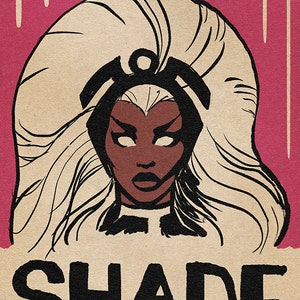Storm PRINT, Paris is Burning as X-Men, Dorian Corey, Shade came from Reading, Ororo Munroe, Gold Team, Pop art, comix, comic book poster