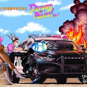 Street Fighter II Chun Li sticker #2 I’m the strongest woman in the world fund communities not cops defund the police