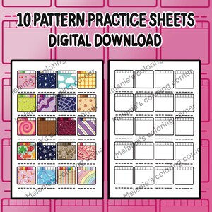 10 Blank Pattern Practice Sheets - Digital Download - Etsy