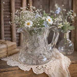 Cut Glass Pitcher - Etsy