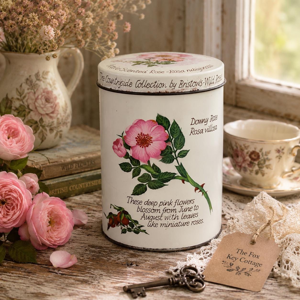レトロ ヴィンテージ 空き缶 薔薇 イギリス製 Barker&Dobson Vintage Rose Metal Tin England - Etsy