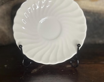 Vintage ~ Johnson Brothers Regency Snowhite Ironstone Earthenware Saucers ~ England