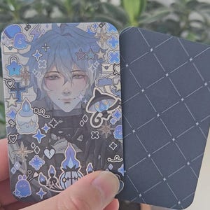 Front and Back facing Genshin Impact Flins Photocard