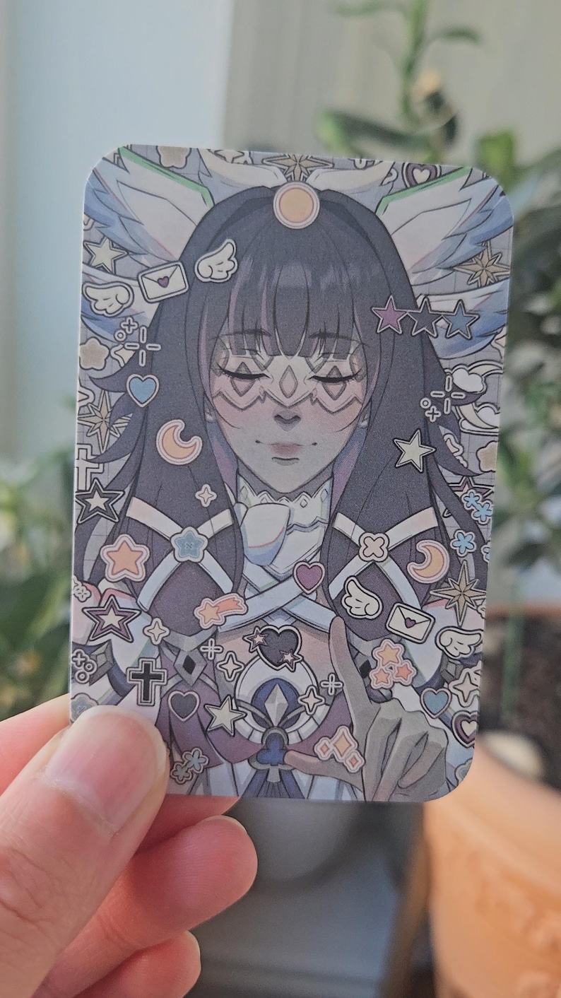 Front facing photocard of Genshin Impact's Columbina
