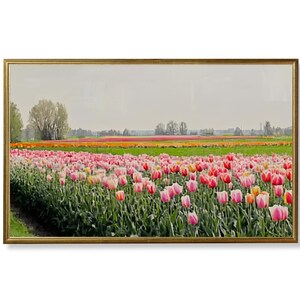 Tulip TV Frame | Samsung TV Spring Flowers | Samsung Botanical TV Wall Decor