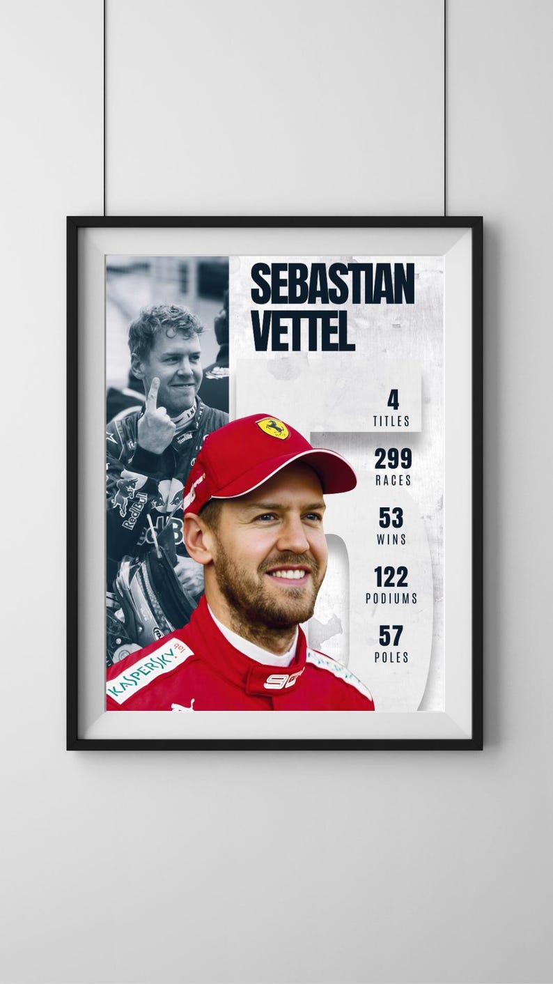 Vettel Stats Sebastian Vettel - the Greatest Pilots - Etsy
