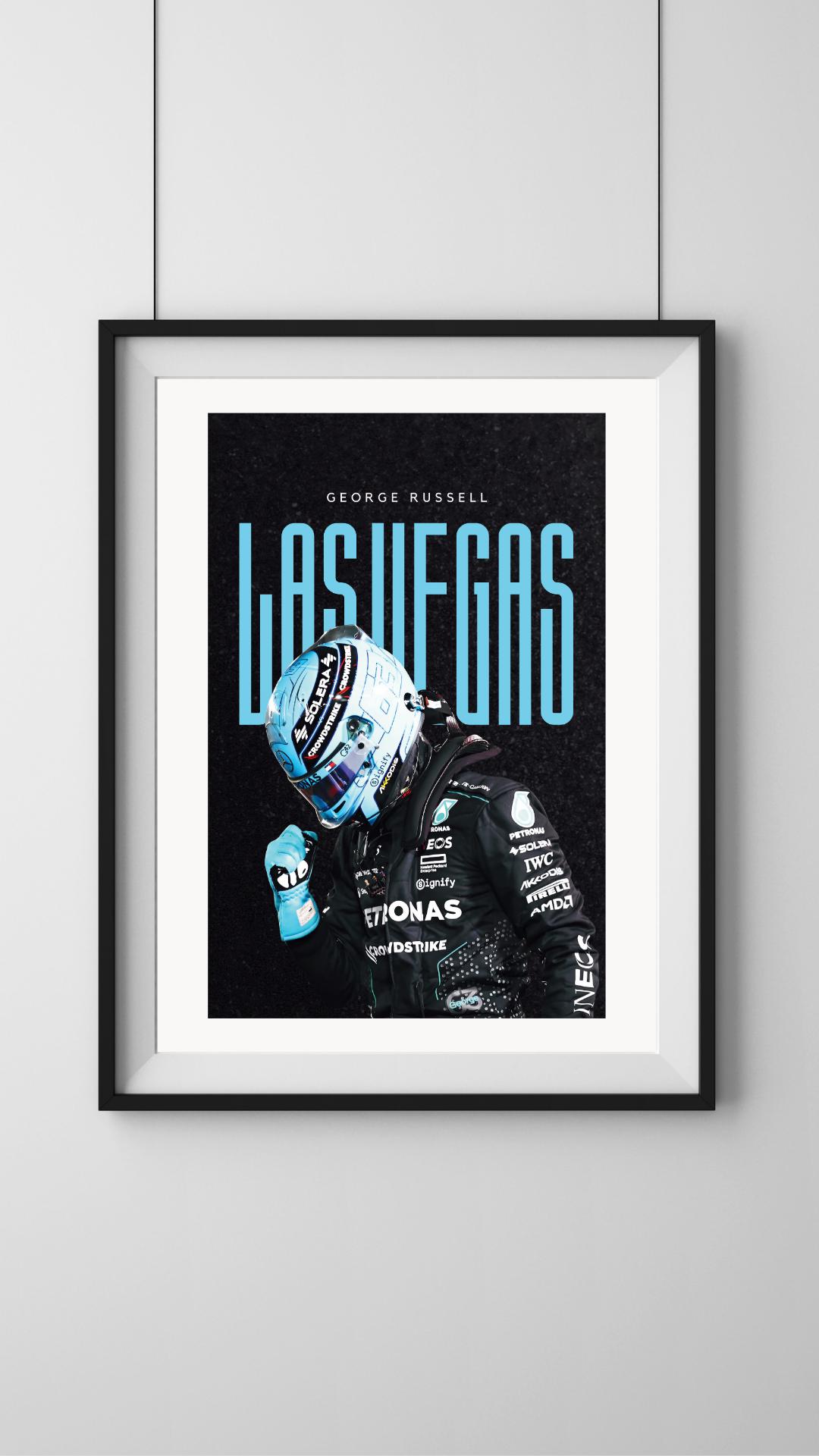 Poster George Russell Formule 1 2024 - Décoration Murale Toile 40x60 Cm, Pour Salon, Chambre De Fan