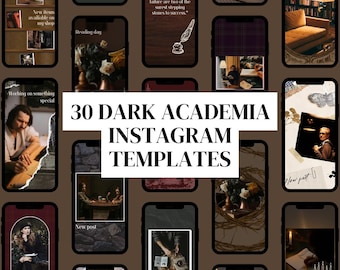 Dark Academia Instagram Story Templates: 30 Moody Designs