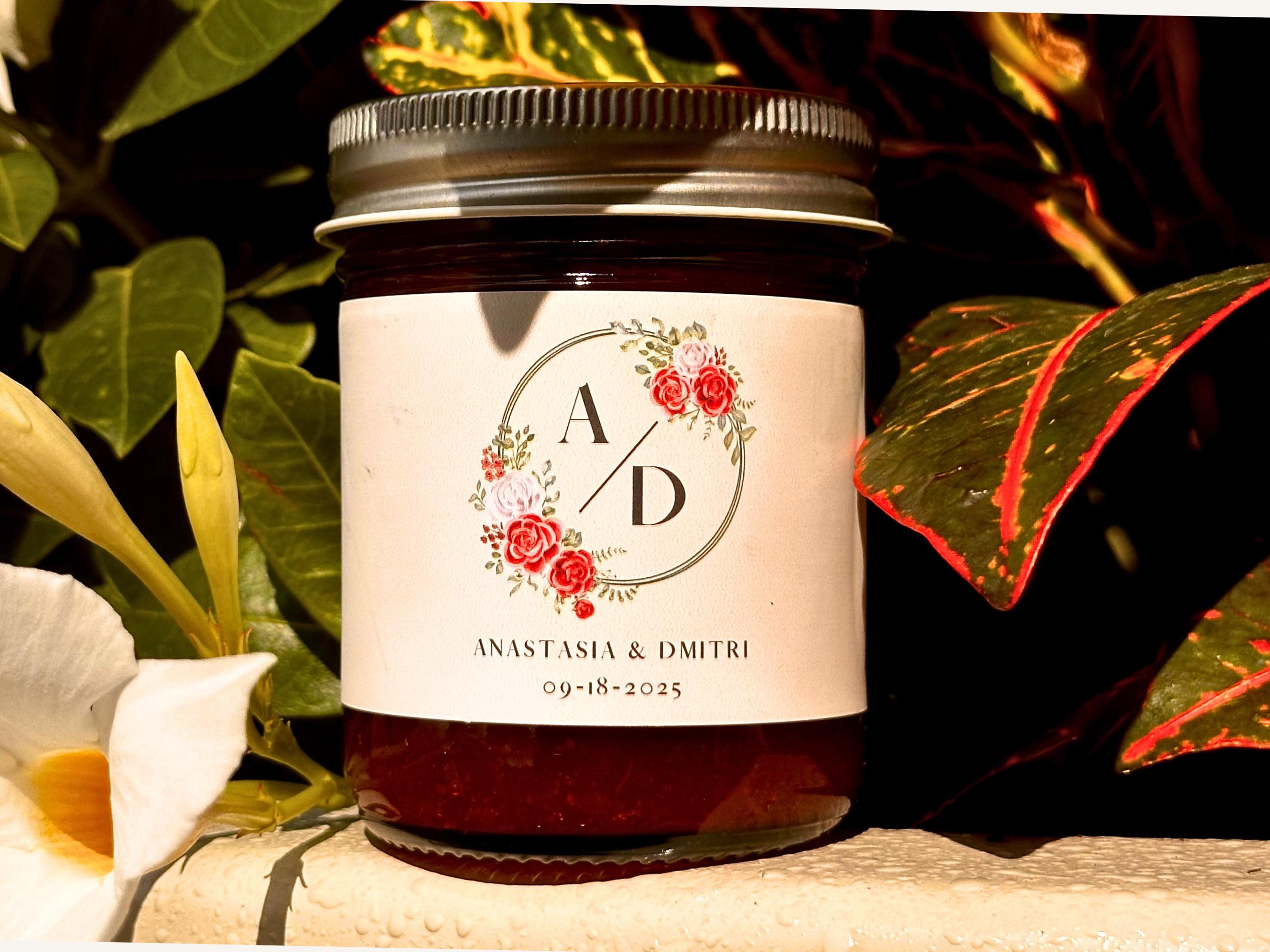 Personalized Wedding Favor Jam