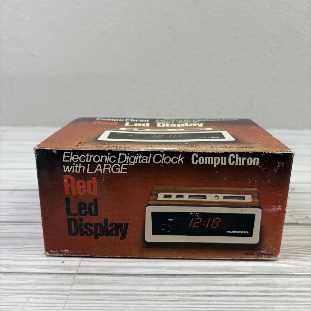 Compu Chron Electronic Digital Clock With Large Red Led Display NIB - Etsy