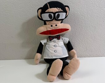 Vintage Schuco Monkey, German Monkey 60's Toy, Plastic Face Monkey