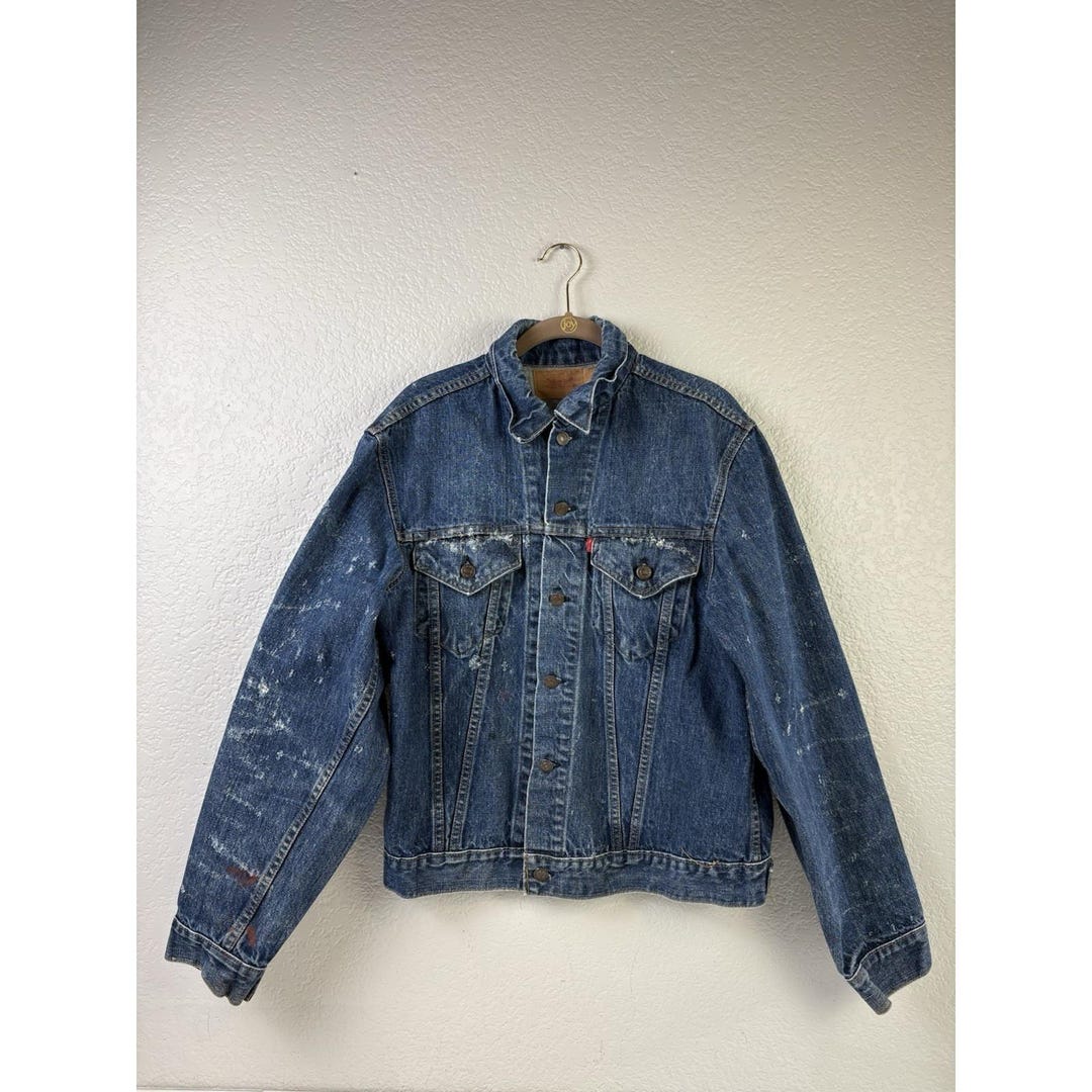 VTG Levis Jacket Mens 44 Blue Denim Type 3 Trucker 71205 0217 70s