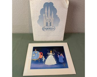 Lithographie commémorative exclusive Disney Cendrillon 1995 - The Disney Store Art
