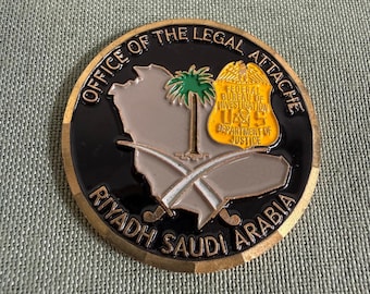 Moneta okolicznościowa FBI, Biuro attaché prawnego Rijadu, Arabia Saudyjska, Medal Departamentu Sprawiedliwości
