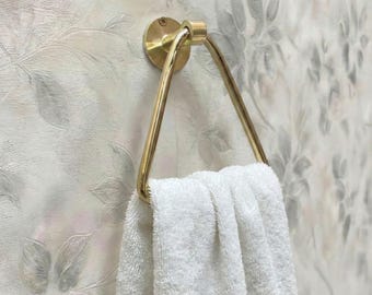 Unlacquered Brass Towel Holder – Living Patina Vintage Bathroom Hardware