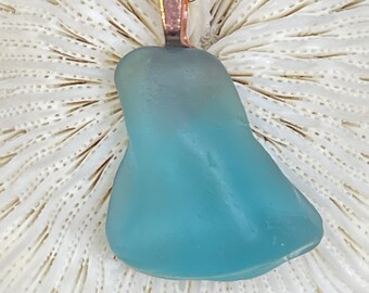 RARE RARE Authentic Pacific Ocean Aqua seaglass necklace Aqua beachglass Aqua oceanglass Aqua seaglass necklace jewelry sea jewelry treasure