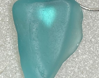 RARE RARE Authentic Pacific Ocean Aqua seaglass necklace Aqua beachglass Aqua oceanglass Aqua seaglass necklace jewelry sea jewelry treasure