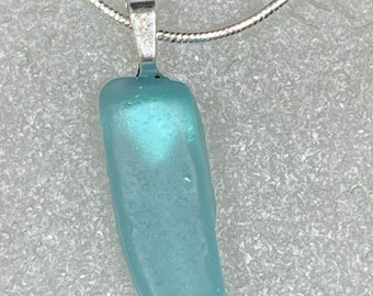 RARE RARE Authentic Pacific Ocean Aqua seaglass necklace Aqua beachglass Aqua oceanglass Aqua seaglass necklace jewelry sea jewelry treasure