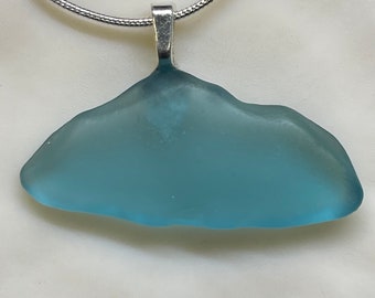 RARE RARE Authentic Pacific Ocean Aqua seaglass necklace Aqua beachglass Aqua oceanglass Aqua seaglass necklace jewelry sea jewelry treasure