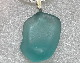 RARE RARE Authentic Pacific Ocean Aqua seaglass necklace Aqua beachglass Aqua oceanglass Aqua seaglass necklace jewelry sea jewelry treasure