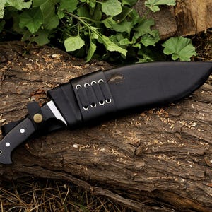Kukri Machete Knife with Sheath Full Tang- Handmade Fixed Blade Tool for Outdoor Camping- Anniversary Gift For him image 10