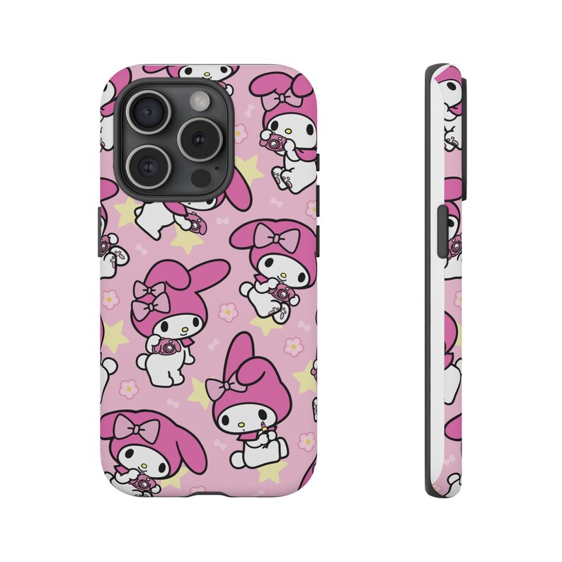 Funda rosa My Melody Sanrio Hello Kitty para iPhone, linda funda para iPhone 17 16 15 14 13 Pro Max 11 12 13 Pro XR XS MAX 8 Plus Pro Y2K imagen 5
