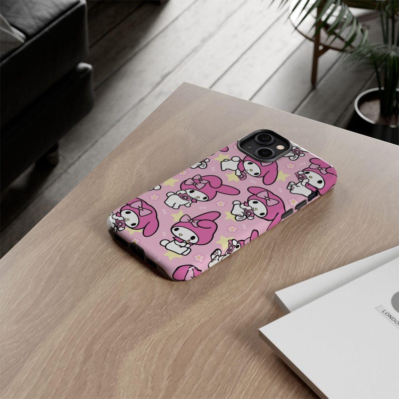 Funda rosa My Melody Sanrio Hello Kitty para iPhone, linda funda para iPhone 17 16 15 14 13 Pro Max 11 12 13 Pro XR XS MAX 8 Plus Pro Y2K imagen 4