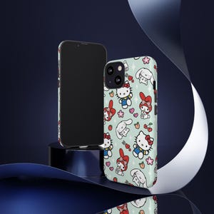 ミント ハローキティ iPhoneケース マイメロディとシナモロール シリコン製 画像 5