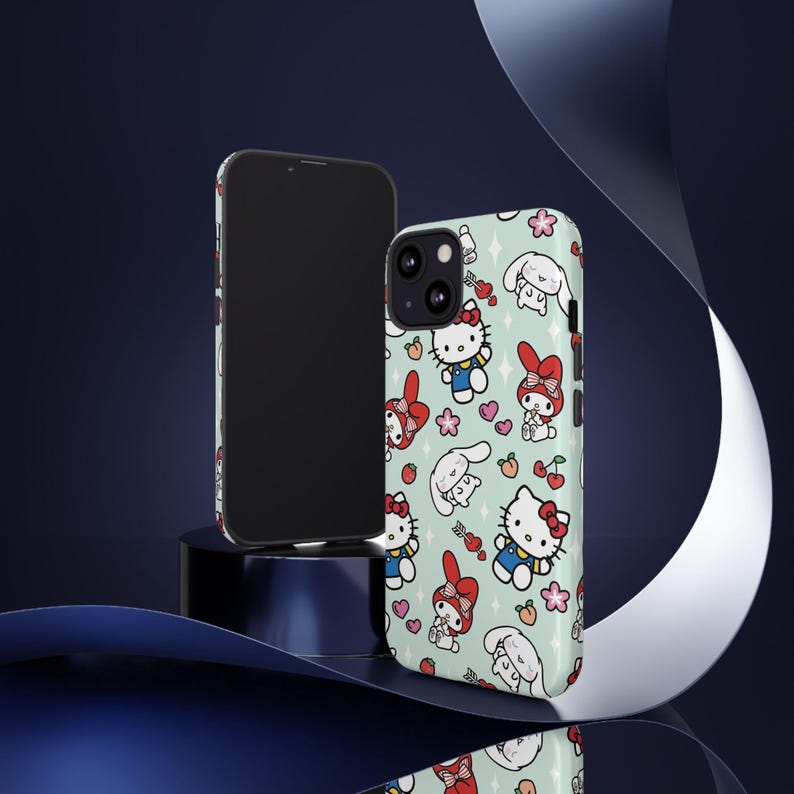 ミント ハローキティ iPhoneケース マイメロディとシナモロール シリコン製 画像 5