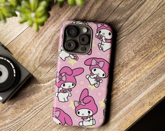 ピンクのマイメロディ サンリオ iPhone ケース、かわいい iPhone ケース 15 14 13 Pro Max 11 12 13 Pro XR XS MAX 8 Plus Pro Y2K かわいいケース