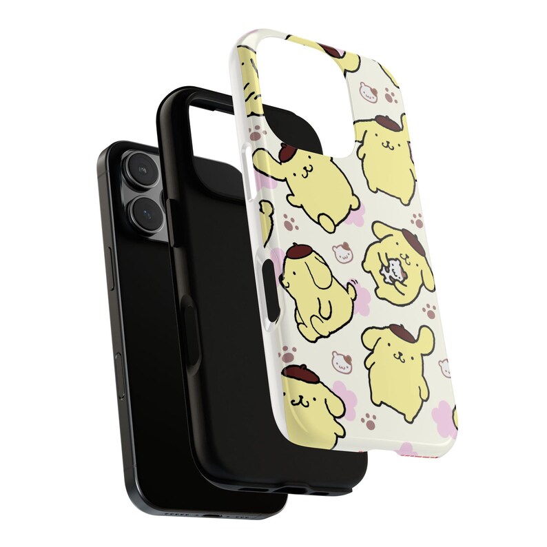 Yellow Pompompurin Sanrio Hello Kitty iPhone Case, Cute iPhone Case 17 16 15 14 13 Pro Max 11 12 13 Pro XR XS MAX 8 Plus Pro Y2K Cute Case image 3