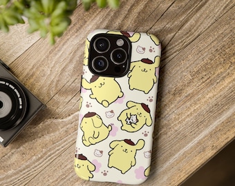 Gelbe Pompompurin Sanrio Hello Kitty iPhone Hülle, süße iPhone Hülle 17 16 15 14 13 Pro Max 11 12 13 Pro XR XS MAX 8 Plus Pro Y2K süße Hülle