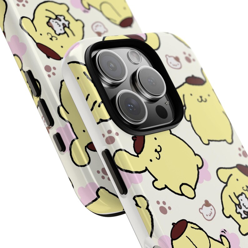 Yellow Pompompurin Sanrio Hello Kitty iPhone Case, Cute iPhone Case 17 16 15 14 13 Pro Max 11 12 13 Pro XR XS MAX 8 Plus Pro Y2K Cute Case image 2